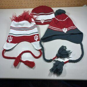 Top of the World womens Indiana Hoosiers ear flap lined beanie lot (3)